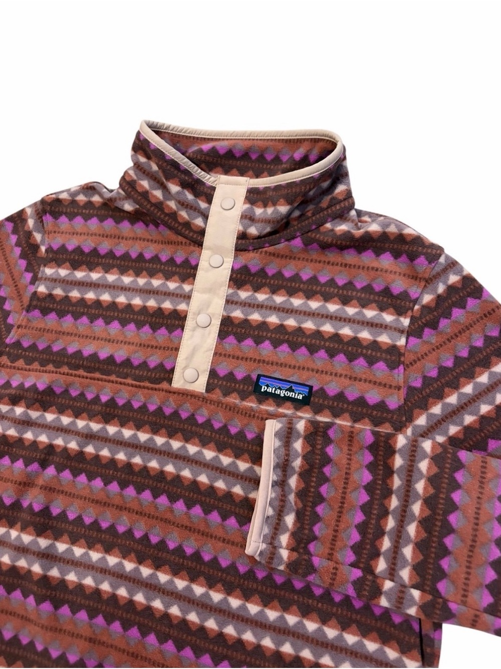 Patagonia Micro D Snap T Pullover Fleece Womens Medium Aztec Southwestern